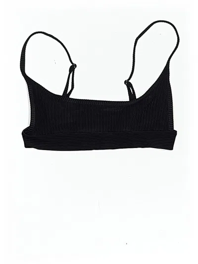 Pre-owned Frankies Bikinis Swimsuit Top Black Swimwear