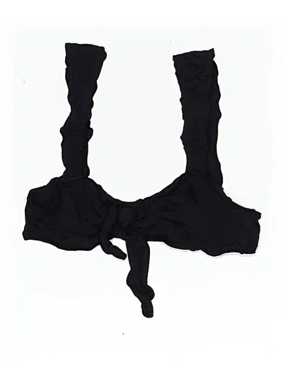 Pre-owned Frankies Bikinis Swimsuit Top Black Swimwear