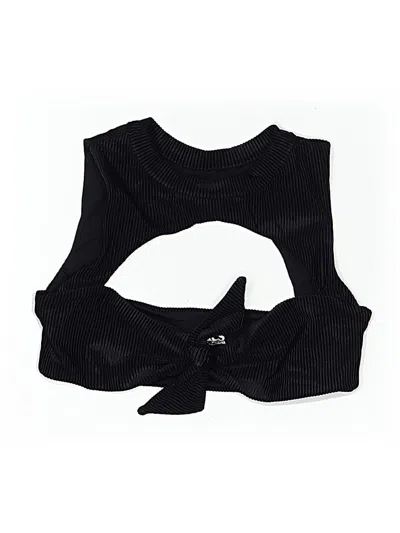 Pre-owned Frankies Bikinis Swimsuit Top Black Swimwear