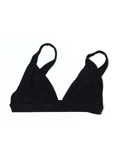 Pre-owned Frankies Bikinis Swimsuit Top Black Swimwear