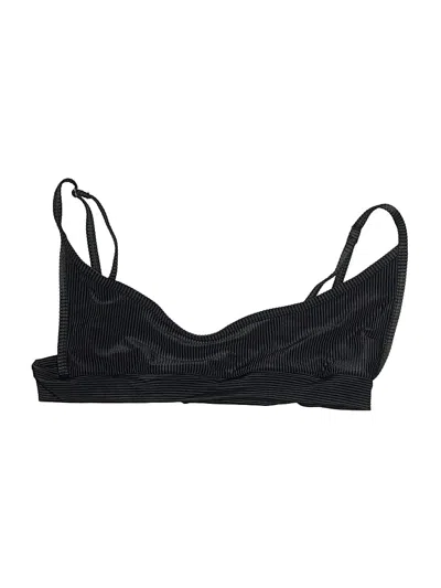 Pre-owned Frankies Bikinis Swimsuit Top Black Swimwear