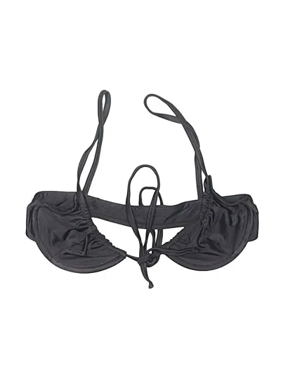 Pre-owned Frankies Bikinis Swimsuit Top Black Swimwear