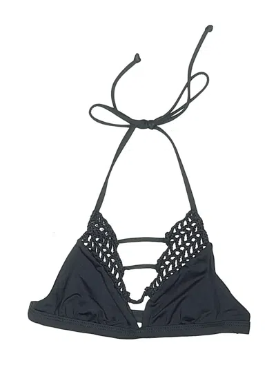 Pre-owned Frankies Bikinis Swimsuit Top Black Swimwear