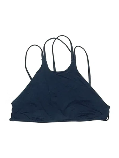 Pre-owned Frankies Bikinis Swimsuit Top Blue Swimwear