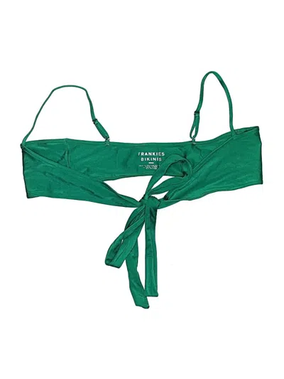 Pre-owned Frankies Bikinis Swimsuit Top Green Swimwear