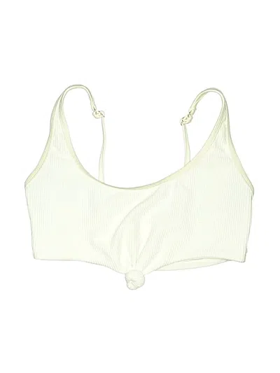 Pre-owned Frankies Bikinis Swimsuit Top Ivory Swimwear