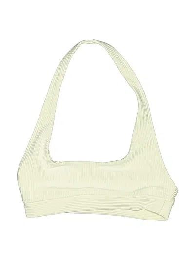 Pre-owned Frankies Bikinis Swimsuit Top Ivory Swimwear In White