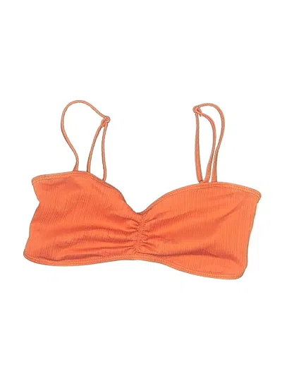 Pre-owned Frankies Bikinis Swimsuit Top Orange Swimwear