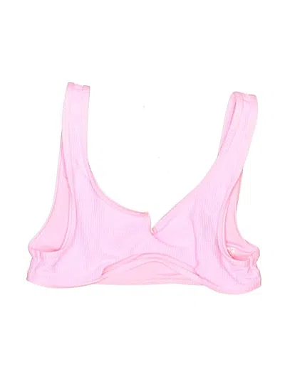 Pre-owned Frankies Bikinis Swimsuit Top Pink Swimwear