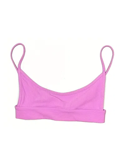 Pre-owned Frankies Bikinis Swimsuit Top Pink Swimwear