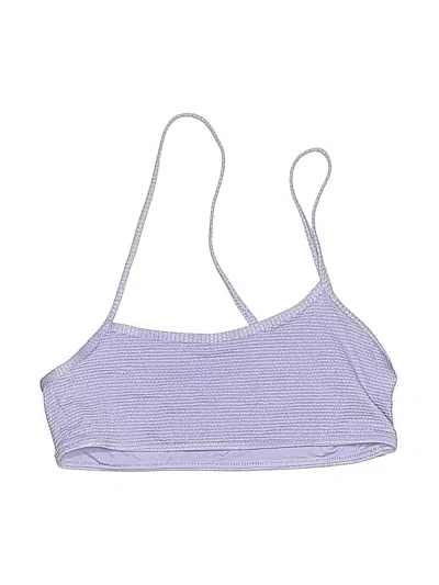 Pre-owned Frankies Bikinis Swimsuit Top Purple Swimwear
