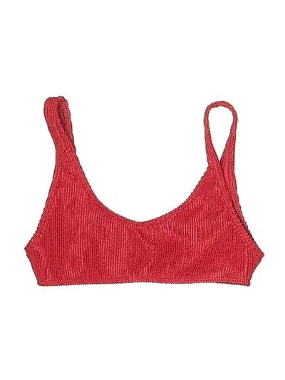 Pre-owned Frankies Bikinis Swimsuit Top Red Swimwear