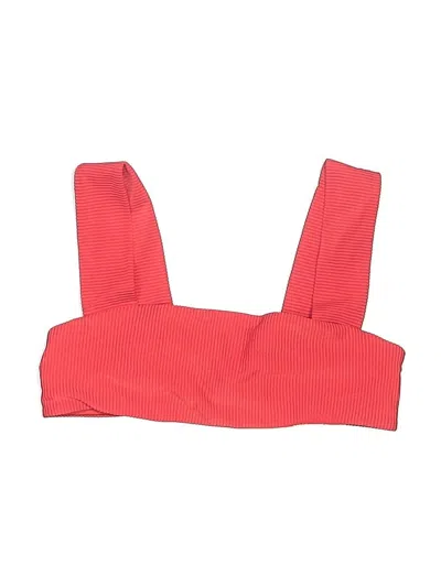 Pre-owned Frankies Bikinis Swimsuit Top Red Swimwear