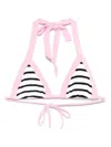 Frankies Bikinis Taite Terry Bikini Top In Schwarz