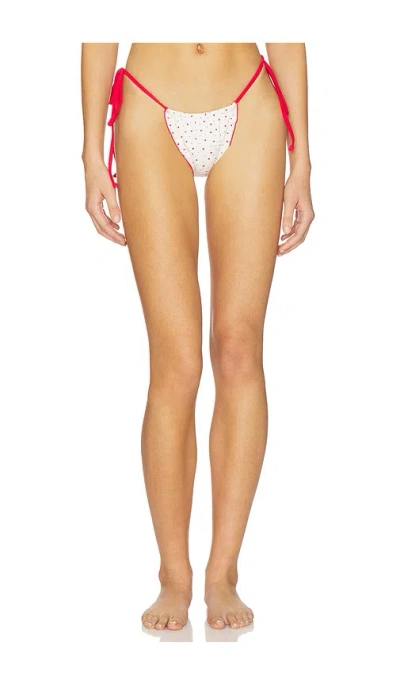 Frankies Bikinis Tidal Cotton Bottom In White