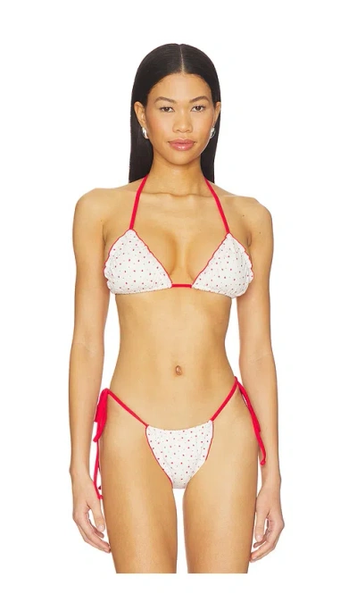 Frankies Bikinis Tidal Cotton Top In White