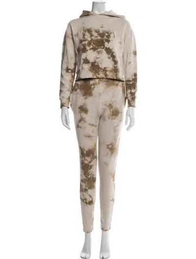 Pre-owned Frankies Bikinis Tie-dye Print Pantsuit In Neutrals