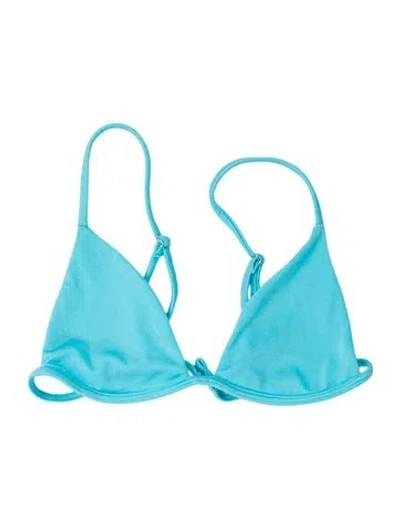Pre-owned Frankies Bikinis Top In Blue