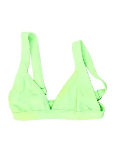 Pre-owned Frankies Bikinis Top In Green