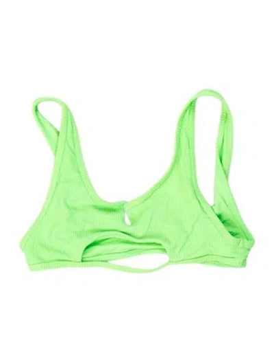 Pre-owned Frankies Bikinis Top In Green