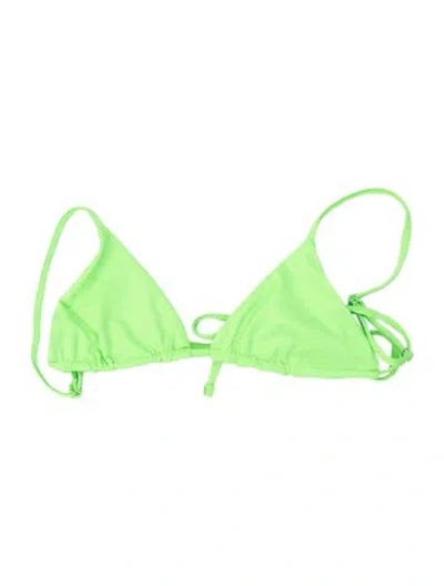 Pre-owned Frankies Bikinis Top In Green