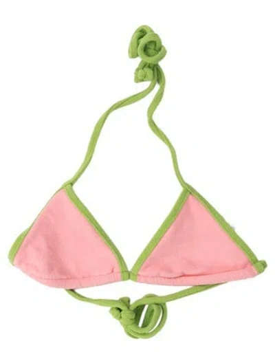 Pre-owned Frankies Bikinis Top In Pink