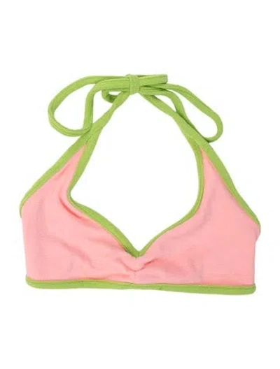 Pre-owned Frankies Bikinis Top In Pink