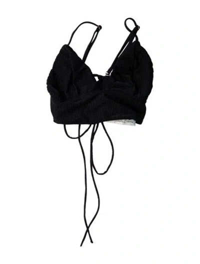 Pre-owned Frankies Bikinis Top W/ Tags In Black