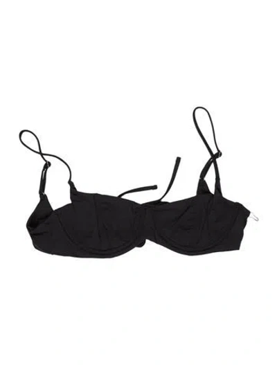 Pre-owned Frankies Bikinis Top W/ Tags In Black