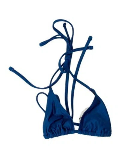 Pre-owned Frankies Bikinis Top W/ Tags In Blue