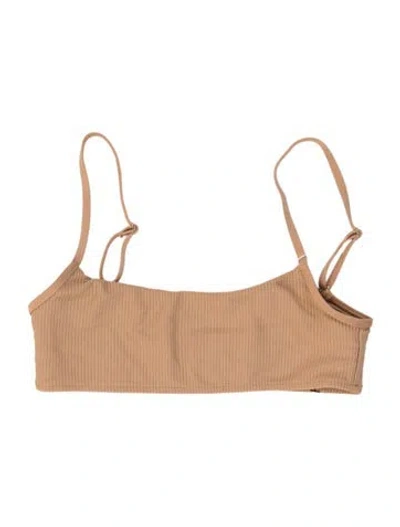 Pre-owned Frankies Bikinis Top W/ Tags In Neutrals