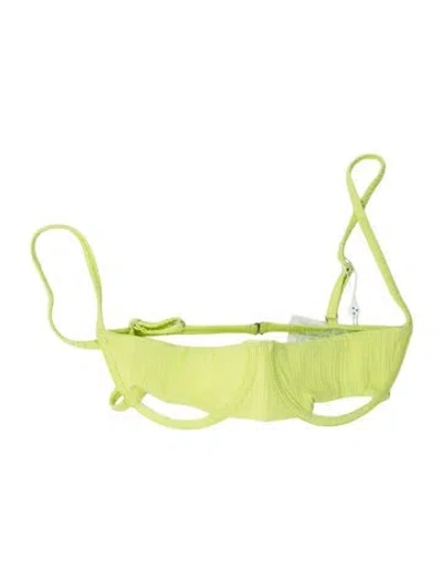 Pre-owned Frankies Bikinis Top W/ Tags In Yellow