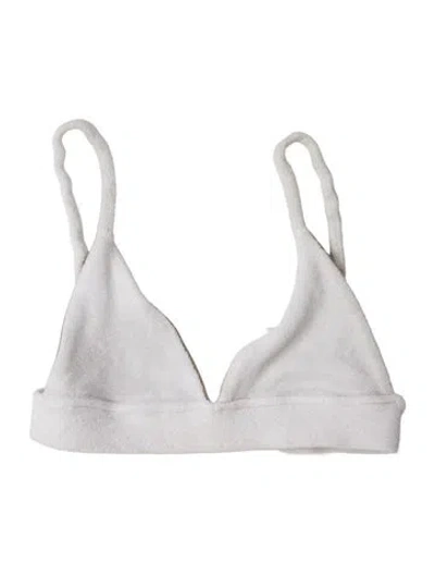 Pre-owned Frankies Bikinis Top In White