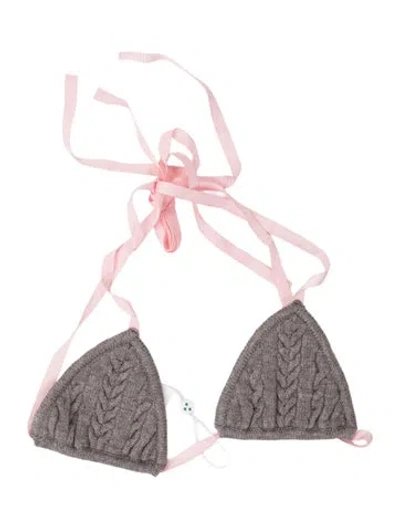 Pre-owned Frankies Bikinis Top In White