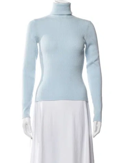 Pre-owned Frankies Bikinis Turtleneck Sweater In Blue