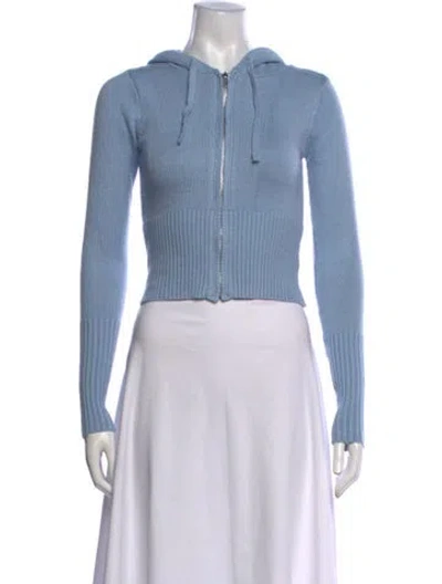 Pre-owned Frankies Bikinis Vintage Open Front Sweater W/ Tags In Blue