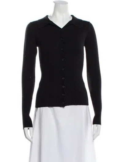 Pre-owned Frankies Bikinis V-neck Sweater In Black