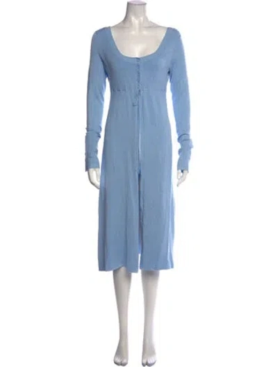 Pre-owned Frankies Bikinis V-neck Sweater In Blue