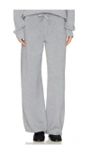 Frankies Bikinis Wesley Cotton Knit Pant In 雨云