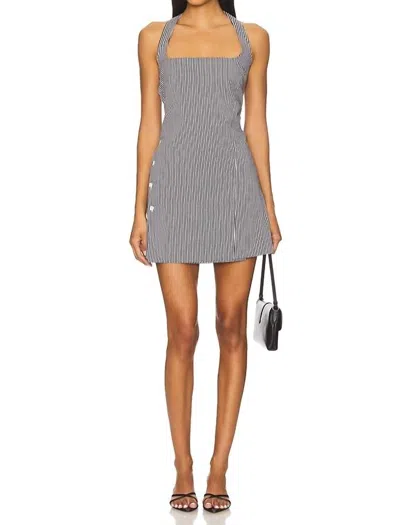 Frankies Bikinis West Cotton Mini Dress In Gray