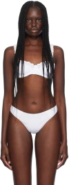 Frankies Bikinis White Chapel Bikini Top In Angel