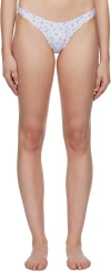 Frankies Bikinis White Dove Bikini Bottom In Sweet Meadow Print