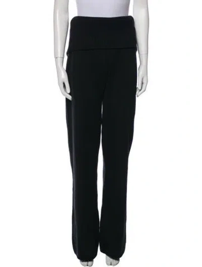 Pre-owned Frankies Bikinis Wide Leg Pants In Black