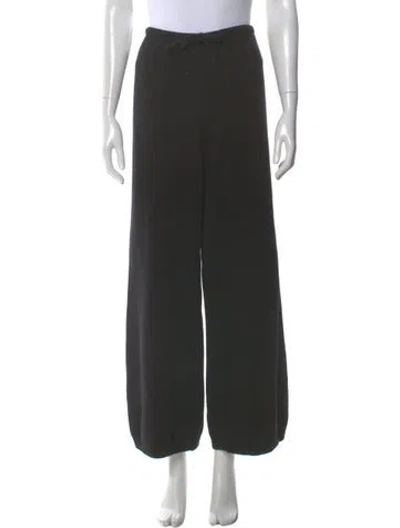 Pre-owned Frankies Bikinis Wide Leg Pants In Black