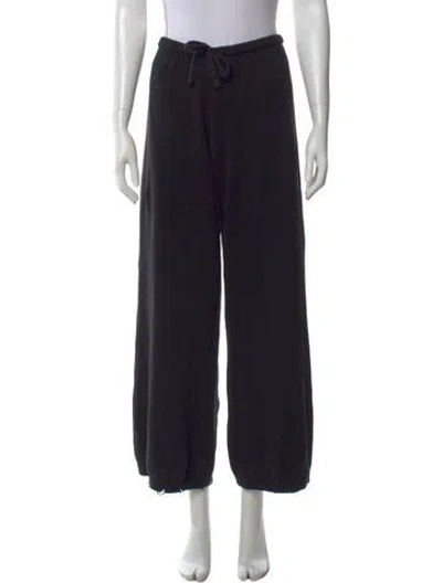 Pre-owned Frankies Bikinis Wide Leg Pants In Black
