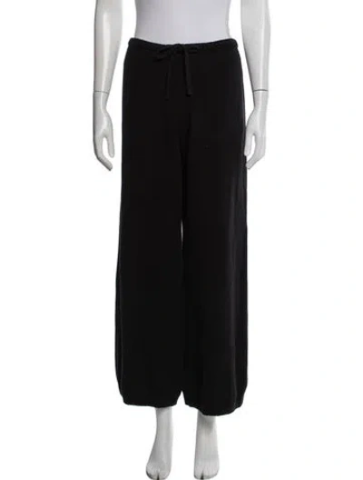 Pre-owned Frankies Bikinis Wide Leg Pants In Black