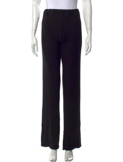 Pre-owned Frankies Bikinis Wide Leg Pants In Black