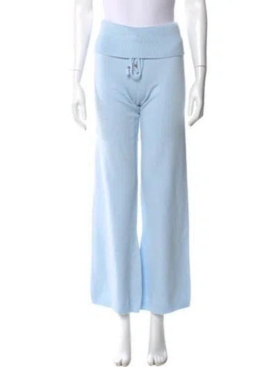 Pre-owned Frankies Bikinis Wide Leg Pants In Blue