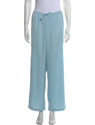 Pre-owned Frankies Bikinis Wide Leg Pants In Blue