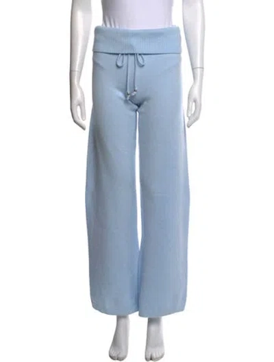Pre-owned Frankies Bikinis Wide Leg Pants In Blue